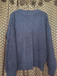 Blue Patterned Sweater