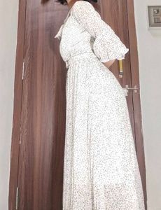 Vintage Floral Print Maxi Dress