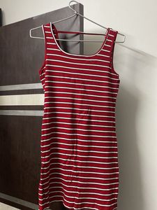 Casual Red Bodycon Dress