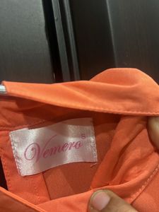 Orange n White Striped Dress 👗 Matching Bag