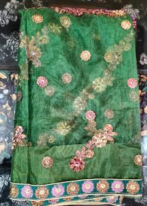 Beautiful Double Shade Saree Purple And Green