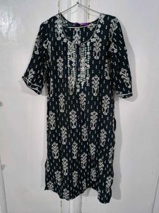 Libas Embroidered Black Kurta