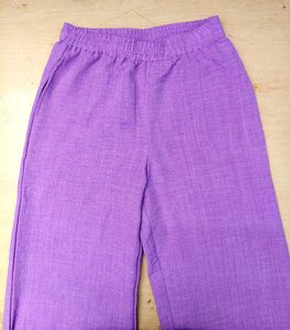 Purple Co-ord Set (Bandeaus Top With Pants)