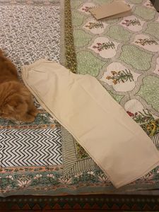 Organic Cotton, Anokhi Pants For Woman, Size M, Beige