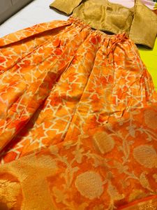 Orange Ethnic Skirt