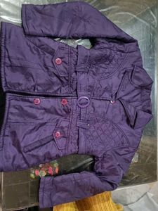 Purple Colour Beautiful Mini Long Coat