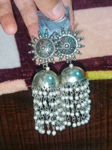 Silver Oxidised Earrings