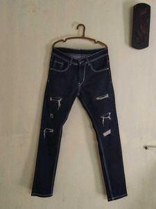 Distressed Dark Wash Jeans
