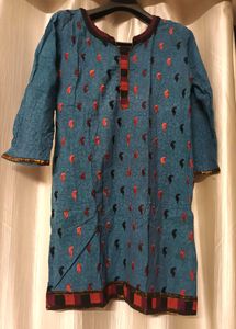 Cotton blue kurti