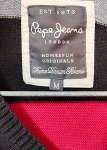 Pepe Jeans Striped V-Neck Sweater