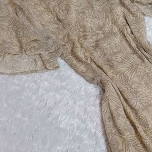 Pastel Beige Color Flory Dress