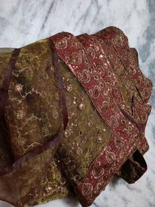 Net Heavy Embroidery Saree