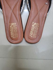 White Embroided Flats