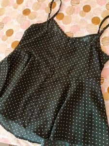 Polka Dot Empire Black Top