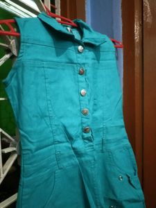 Korean Dresses Sea Green Colour