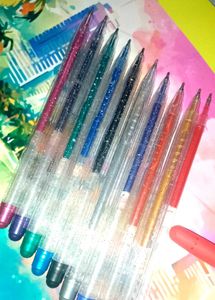 Flair Glitter Gel Pen Set Of 10 Colors