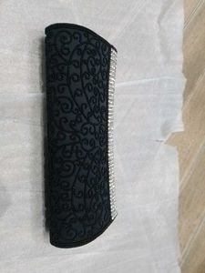 Black Clutch With Self  Beaded Work