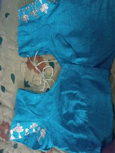 Teal &amp; Silver Striped Fabric