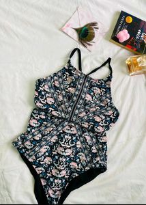 Floral Colour Print Bra