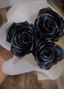 3Eternal Satin Black Rose Bouquet