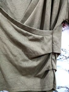 Olive Green Wrap Top