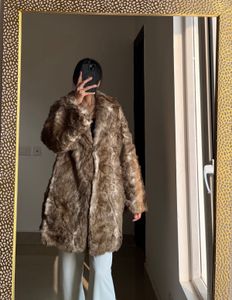 H&M Fluffy Loose Fit Fur Coat