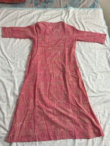 Peach Aks Cape Jacket Cotton Kurta