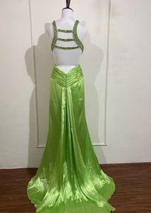 Lime Green Embellished Gown