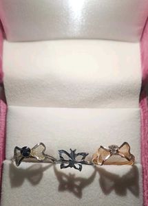 Butterfly & Bow Rings Set