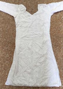 White A-line Kurti