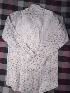 A Rayon White Party Wear Shirt