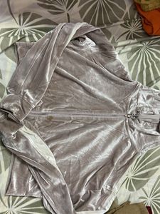 Velvet Zip-Up Jacket