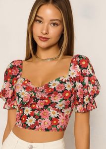 Tie Up Floral Top