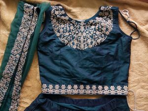 Green Silk Lehenga...