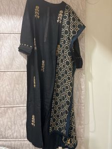 Black Top With Dupatta. Jardosi Work