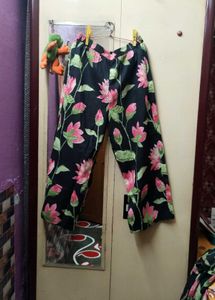 New Black Floral Kurta/Kurti Set