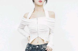 Zip Up Halter Neck Top