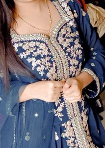 Elegant Embroidered Kurta Wid Plazo