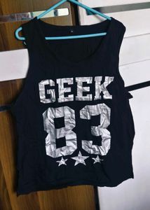 Printed Sleeveless Tshirt