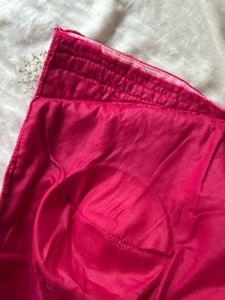 Pink Banarasi Silk Blouse with Golden details