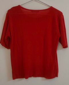 Solid Red Knitted Top❤️