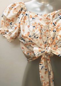 Floral Crop Top Size Small/ Fixed Price.