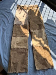 Freakins Patchwork Wide Leg Trousers