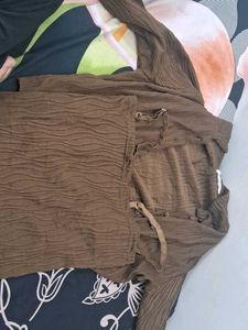 Brown Textured Top