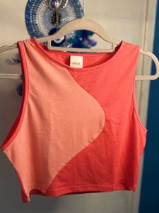 Coral Colorblock Tank Top