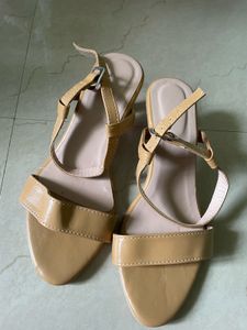 Tan Ankle Strap Heels
