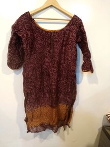 Maroon And Mustard Suit Set