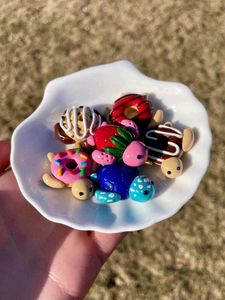 Dessert Turtle Clay Charms 🍩🐢