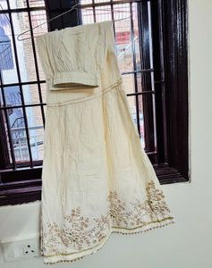 Elegant Embroidered Kurta Sharara Duppta Set