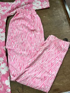 Pink Floral Kurta Set